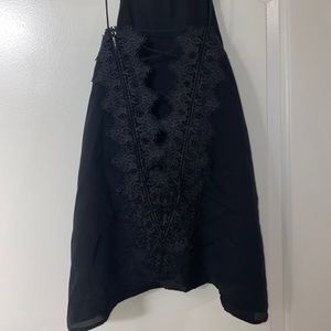 CAMI NYC black lace up tank top